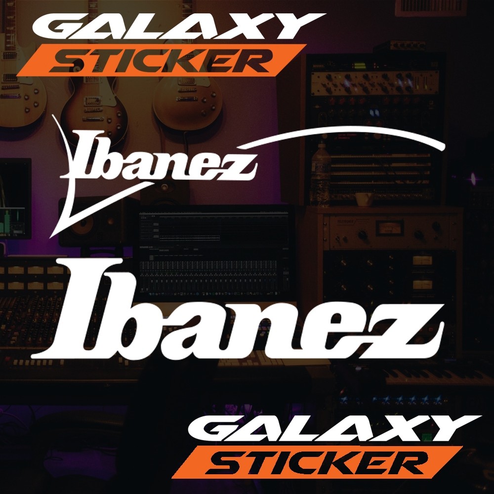 cutting sticker hardcase box sound system ibanez.stiker headstock gitar logo ibanez
