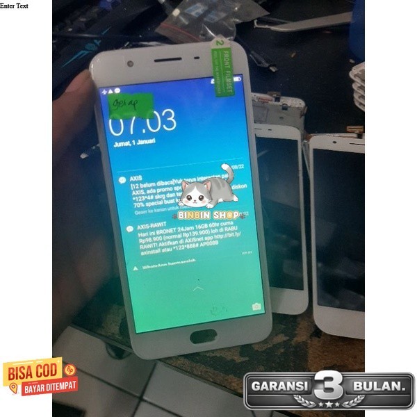 EX KOMPATIBLE LAYAR LCD TOUCHSCREEN FULLSET SENTUH KACA GLASS ASLI Oddo A57 A39 F1S KOMPATIBEL ASLI 