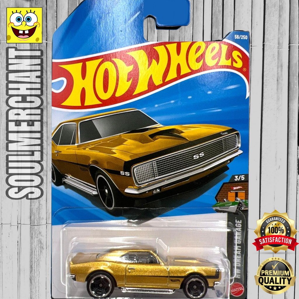 Hot Wheels 67 Camaro Emas Diecast Mobil Muscle Klasik