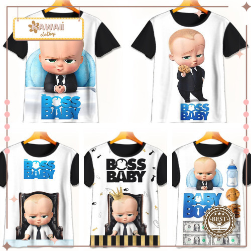 Kaos Baby Boss 3D Keren | Kaos Kartun Baby Boss | Baju Baby Boss Murah Untuk Anak Umur 1-12 Tahun - 