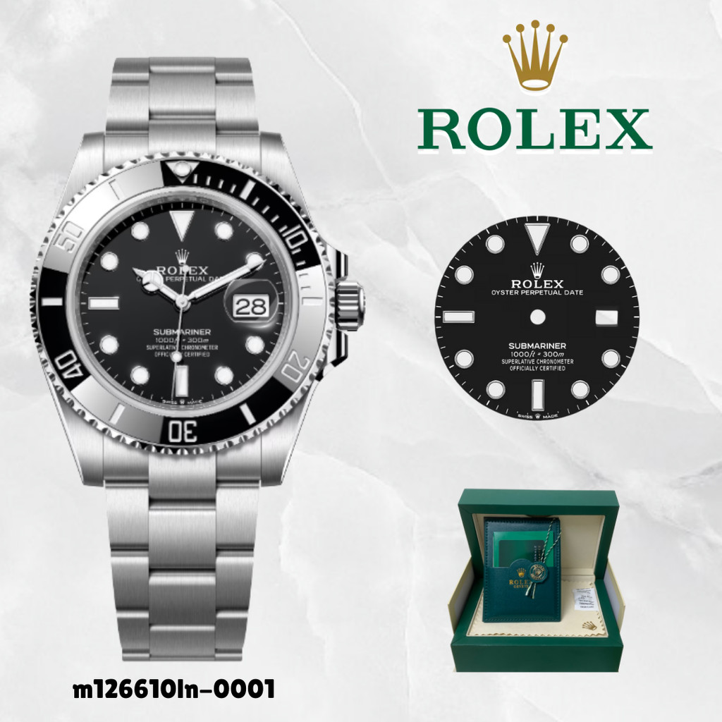 Jam Rolex Submariner  m126610ln-0001 Original Black sudah termasuk Box Lengkap 100% ORI Bisa COD
