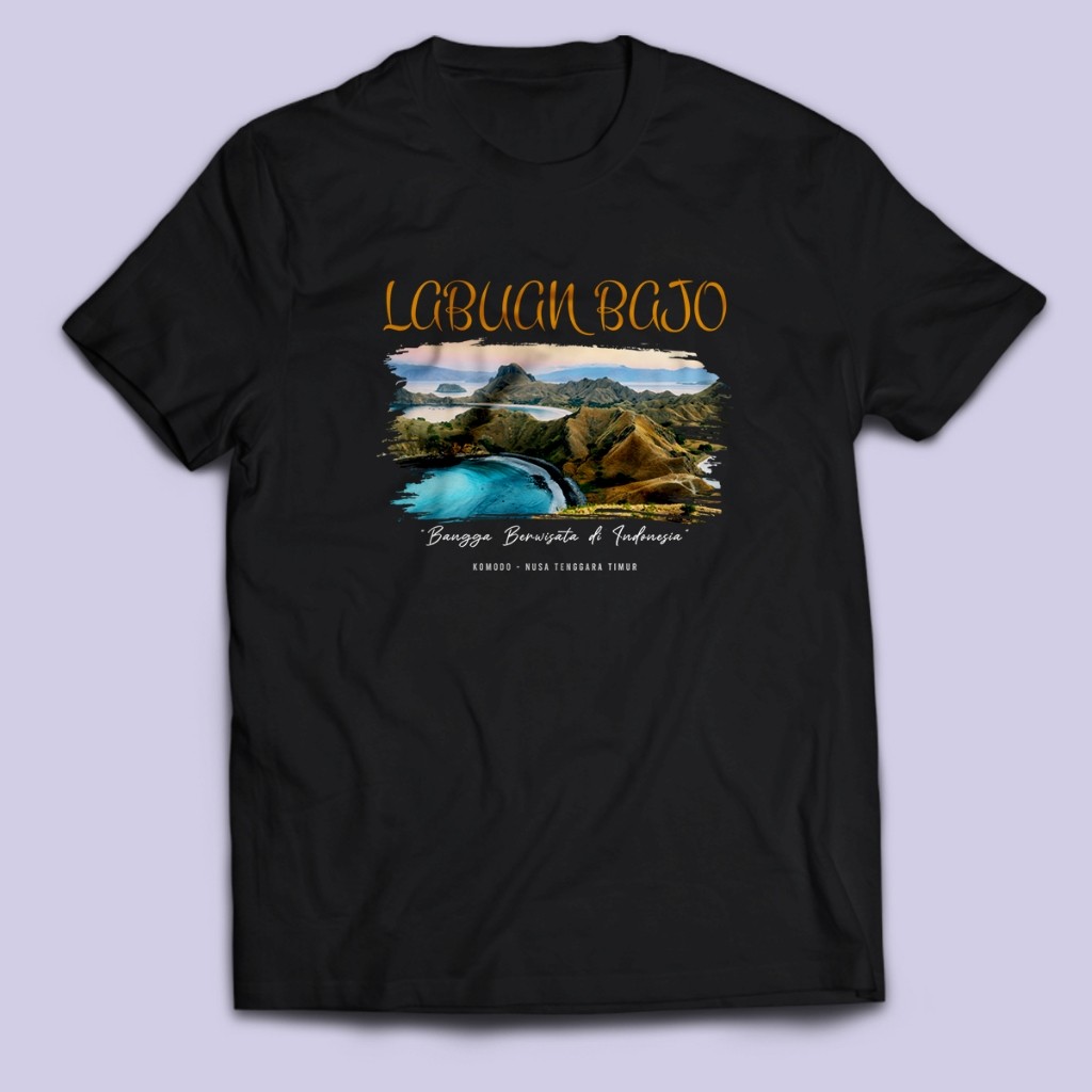 Kaos Distro Pria LABUAN BAJO Dewasa Baju Atasan Unisex