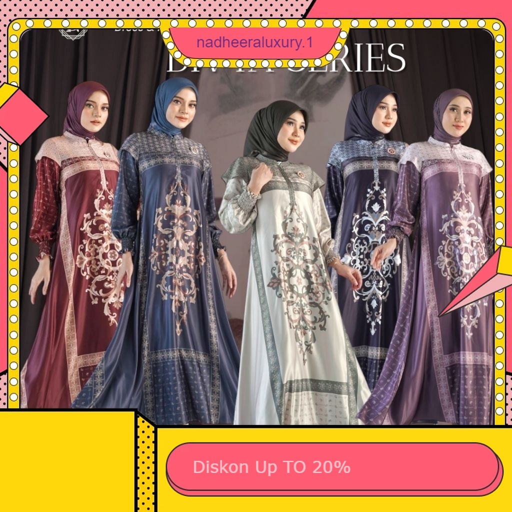 Divya Series Dress & Midi Berbahan Rayon By Nadheera Luxury Arabelle original demak