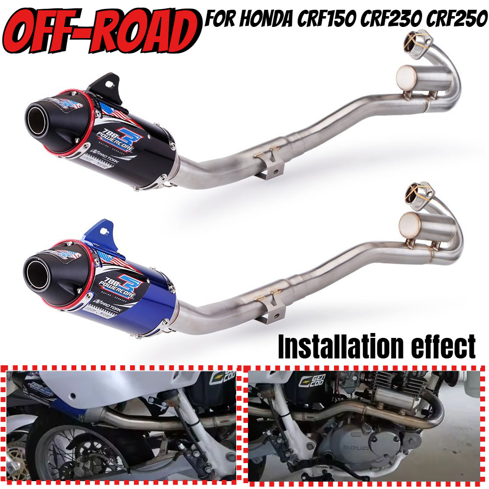 Mofied Exhaust System for Small Off-road Motorcycles,  For Honda CRF250, CRF230, and CRF150R Full Ex