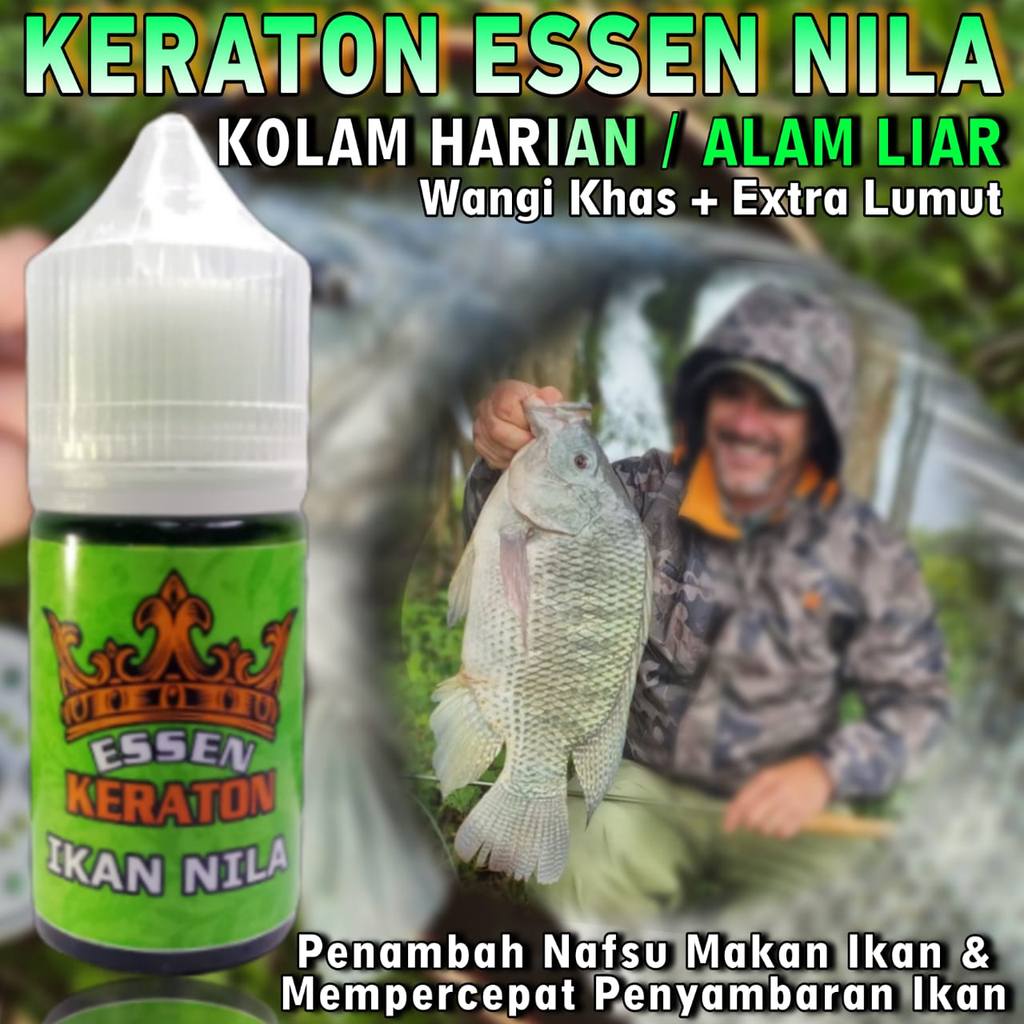 Essen khusus ikan nila paling gacor media umpan lumut/cacing/pelet siang/malam gacor kolam/liar, Ess