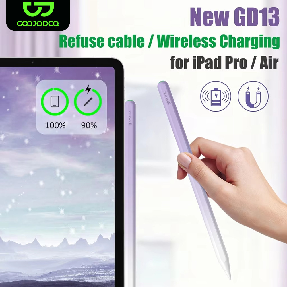 GOOJODOQ GD13 Stylus Pen for iPad Pencil Air 4 5 Pro 11 12.9 2018 2020 2021 Mini 6 Palm Rejection