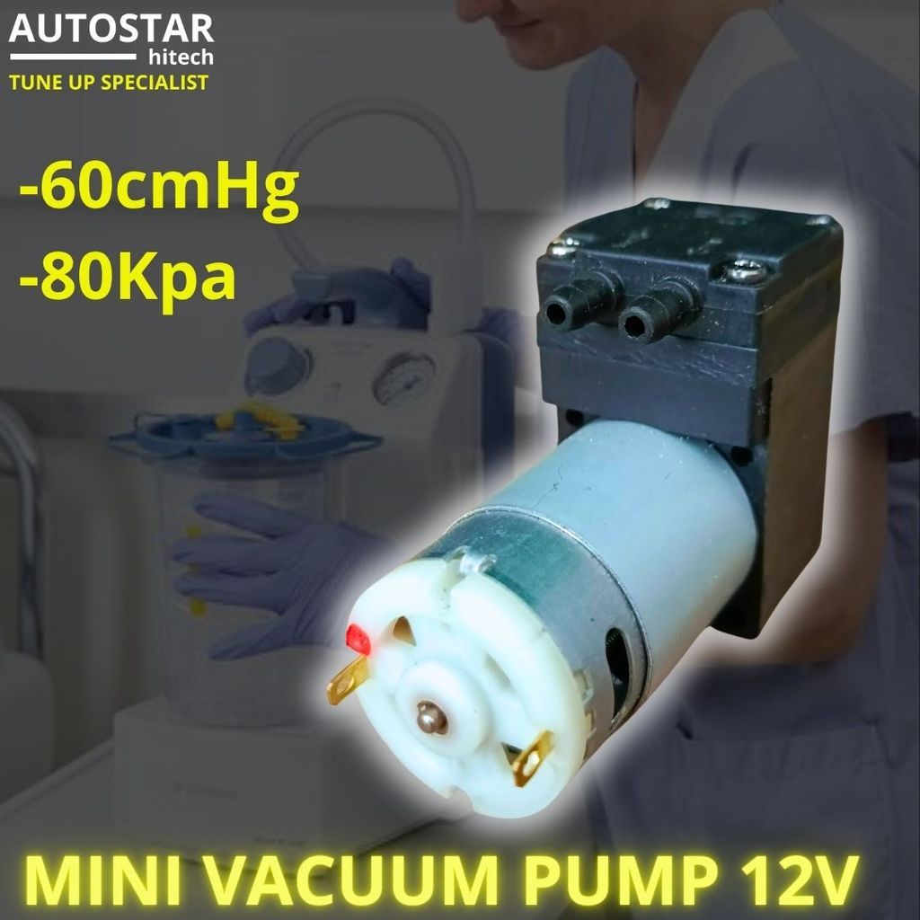 CW 12V Pompa Vacuum Kompresor Udara Elektrik Micro Mini DC 12V Tekanan Negatif Tinggi 9LPM