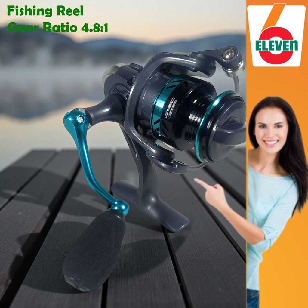 6ELEVEN - DK Fishing Reel Gulungan Pancing Spinning Gear Ratio 4.8:1 - DK800