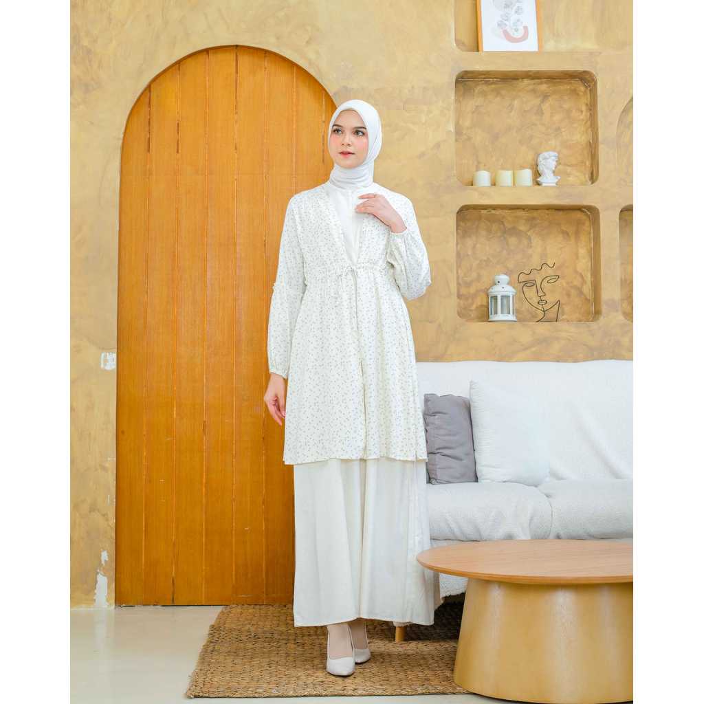RILLEY - Gamis Wanita Flovira | Gamis Wanita Motif Bunga | Gamis Wanita Bahan Line RL