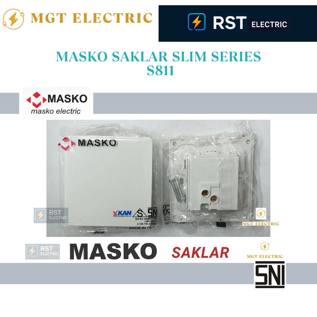 MASKO SAKLAR SINGLE DOUBLE SLIM MINIMALIS INBOW OUTBOW / SAKLAR ENGKEL SERI DOUBLE MASKO SLIM PIANO 