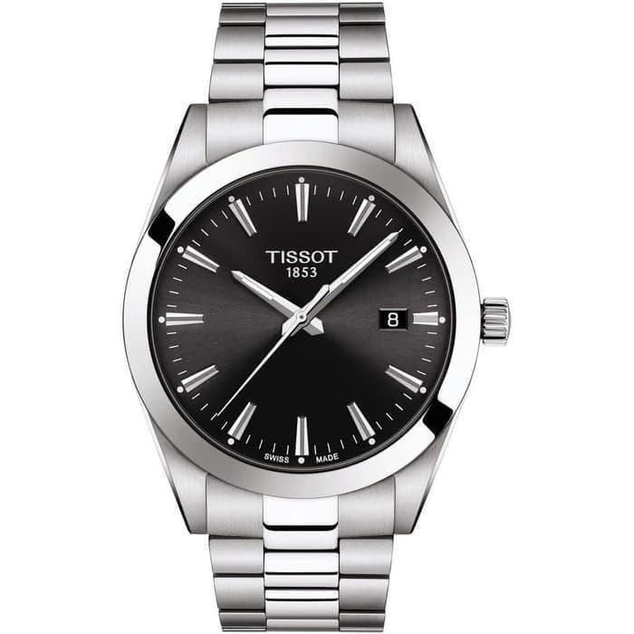 Tissot Gentleman Jam tangan pria Original T127.410.11.051.00 - Hitam