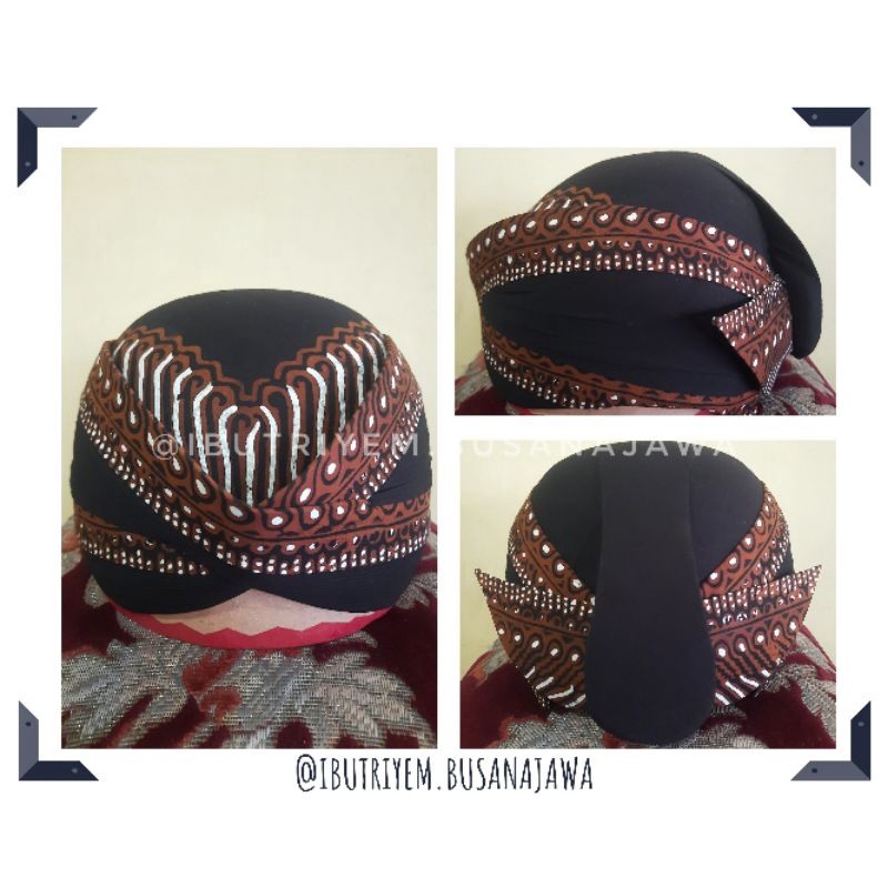 Blangkon Solo Perbawan Alusan Latar ireng