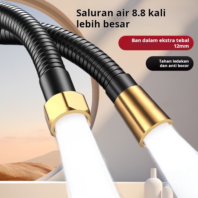 Pipa Diameter Besar Shower Hitam Stainless Steel 304, Bert…