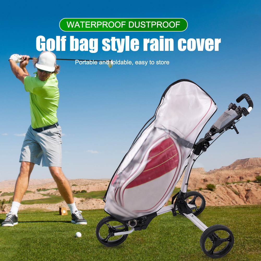 Penutup Hujan Tas Golf PVC dengan Tudung Pelindung Tas Golf Tas Hujan Golf Tas Hujan Troli Golf untu