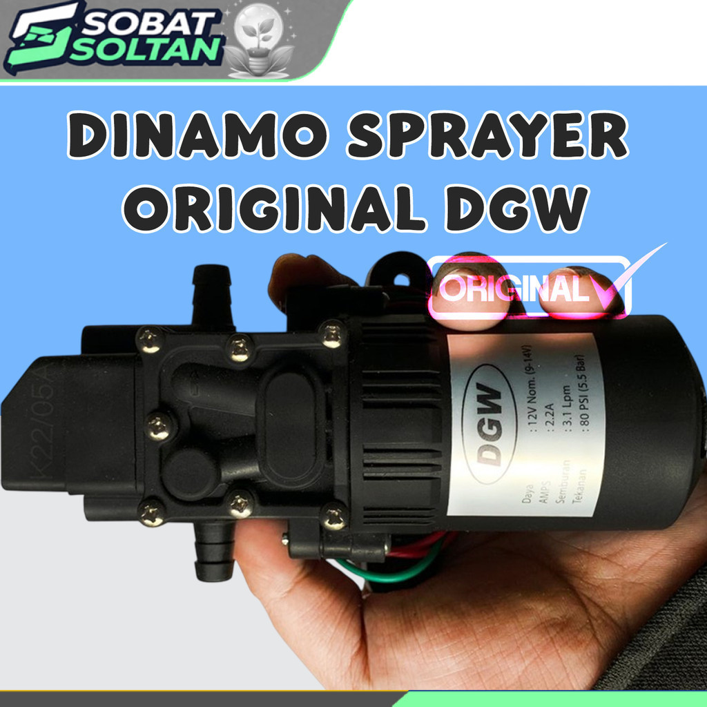 Pompa Air DC 12V Dinamo Sprayer Elektrik DGW Original