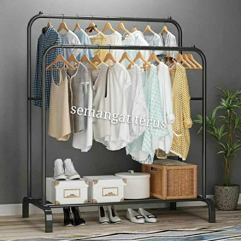 Rak Gantungan Baju Stand Hanger & Rak Sepatu Penyimpan Jak dan topi sepatu & tas/Lemari Sepatu sanda