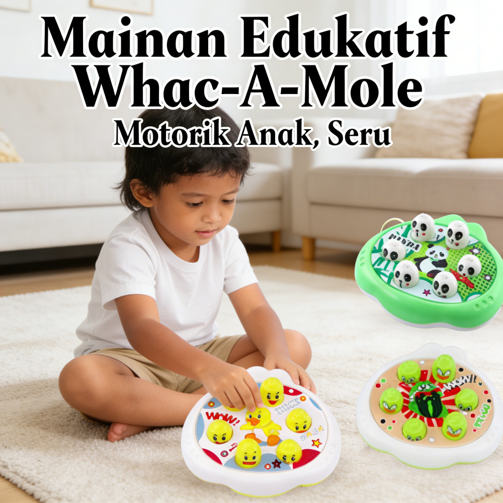 Palu Anak Intellect Pukul Interaktif Mole Mole Edukatif Kids Whack-A Whac-A-Mole Seru