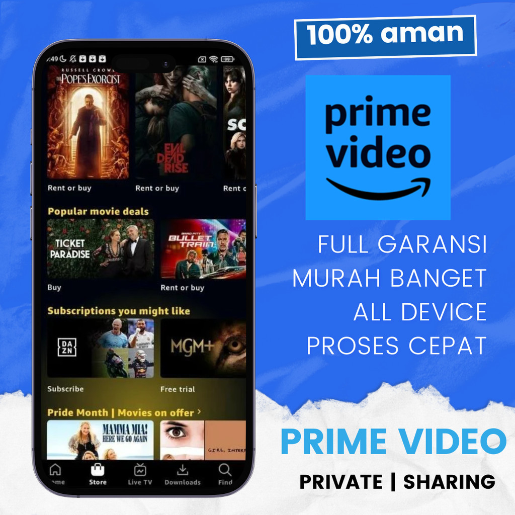 PRIME VIDEO 1 BULAN MURAH AMAZON PRIME VIDEO GARANSI FULL