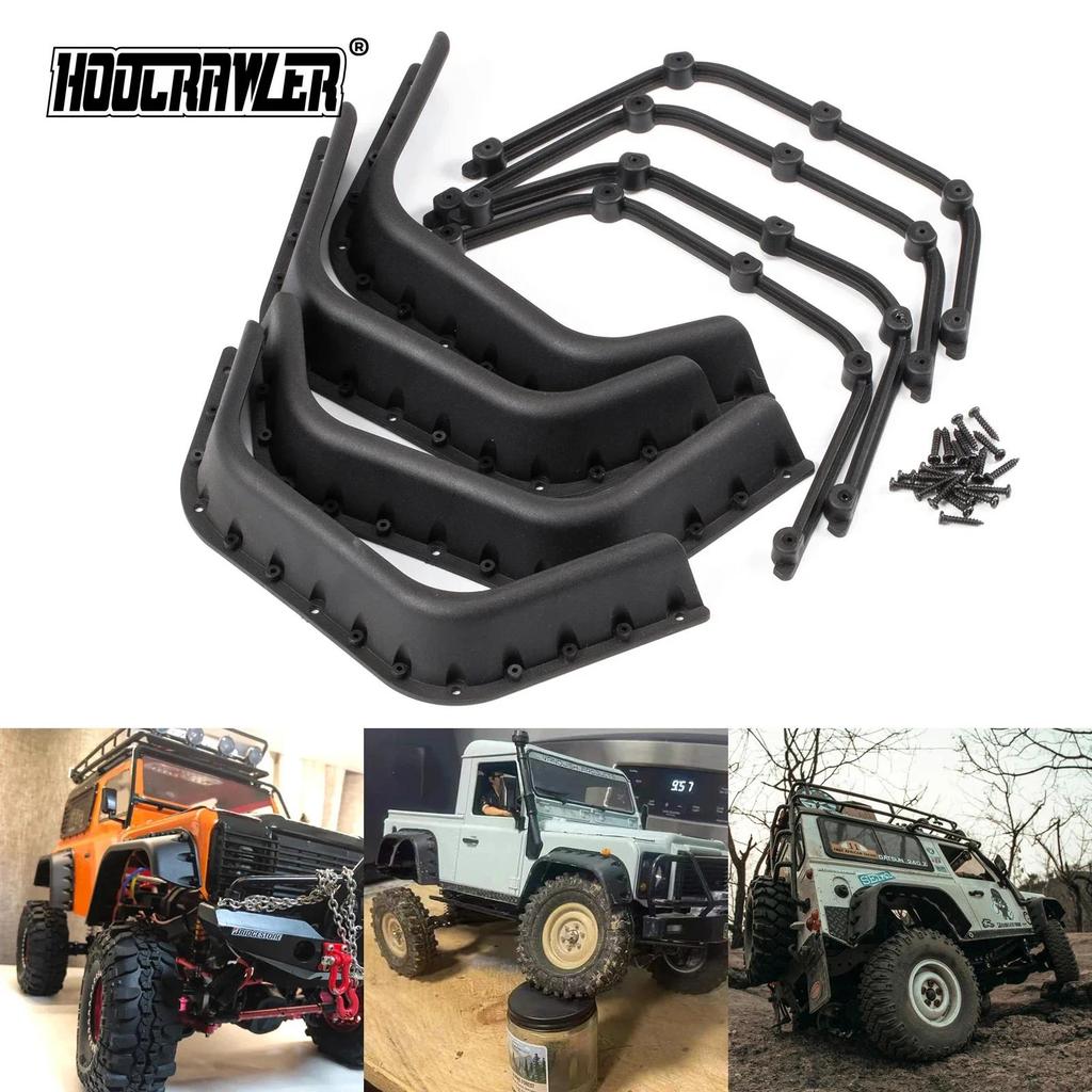 RC Crawler decorate Plastic Wide Fender Flares Set for 1/10 RC Crawler Gelande II Defender D90 D110 