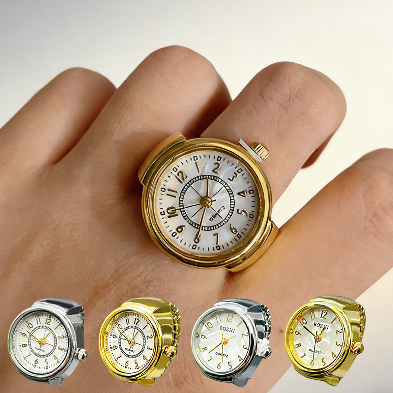 Jam Tangan Cincin Digital Emas Jam Tangan Pelajar Jam Tangan Jari Kreatif Dekorasi