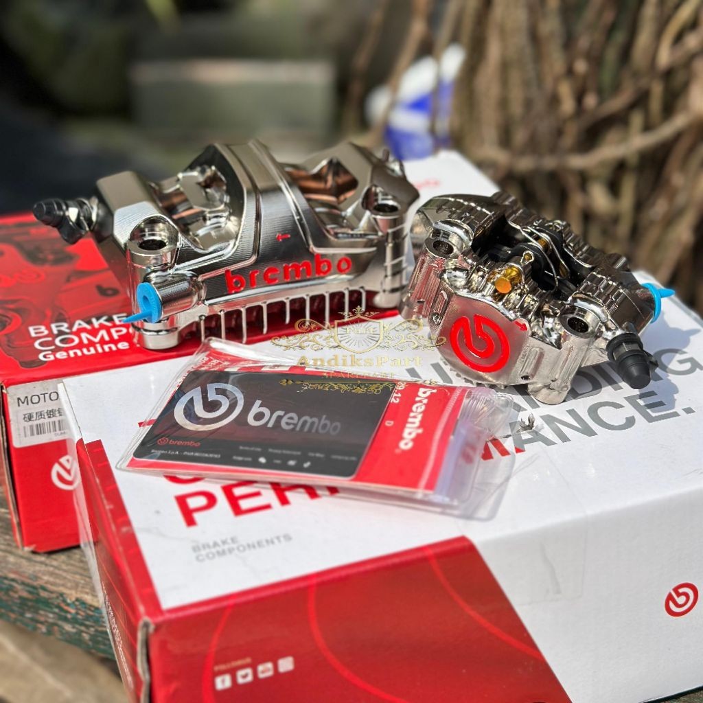 Kaliper Brembo Depan belakang Original baru new 4piston dan 2piston/ Kaliper CNC nickel model grigi 