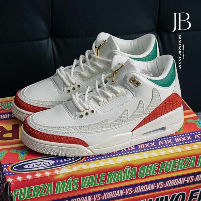Jordan 3 Retro El Vuelo Summit White Pine Green Sneaker IO1752-100 (Size 40-47.5)