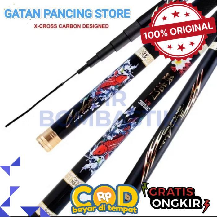 Joran Tegek X-CROSS SUPER LEADER Tegek Carbon Kaku Free Ujung Solid - 300 -bomb