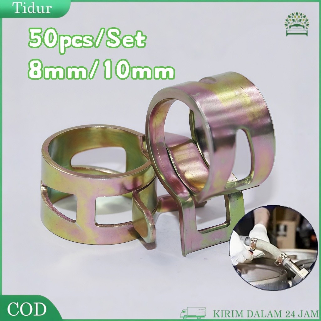 50pcs Klem Clamp Selang Bensin Oli Spring Hose Clamps / Clamps Fastener Pipe Clamp / Klem Penjepit S