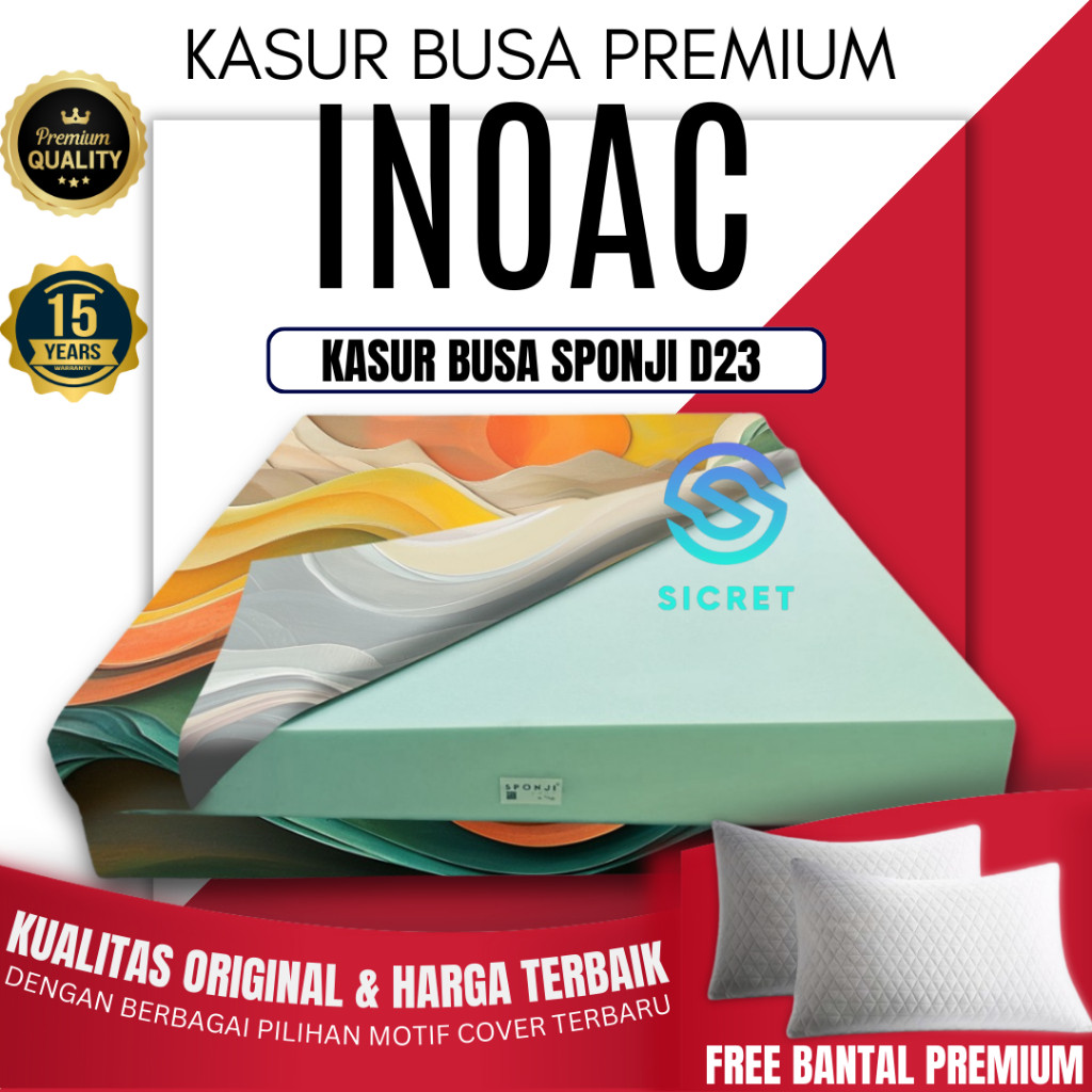 Kasur Busa inoac SPONJI by YUKATA Density 23 Garansi 15 Tahun