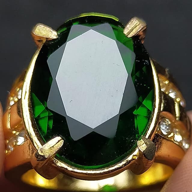 Cincin Batu Akik Zamrud Biron Cuting JGART