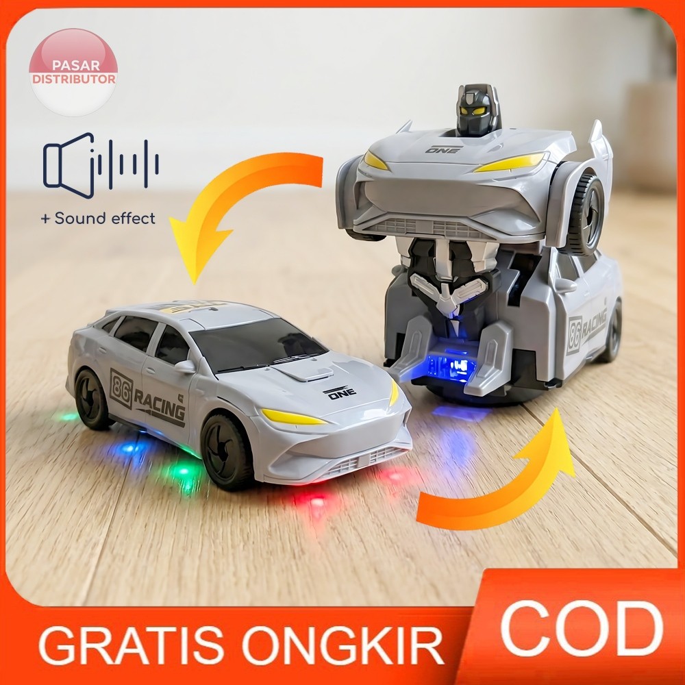 RACING ROBOT TRANSFORM BTC-3204 Mainan Racing Robot Transform Mobil Balap Otomatis BSP