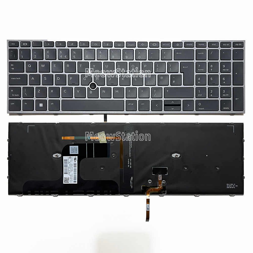 UK (United Kingdom) LEDBacklit Keyboard For HP Zbook Fury 17 G7, Zbook Fury 17 G8