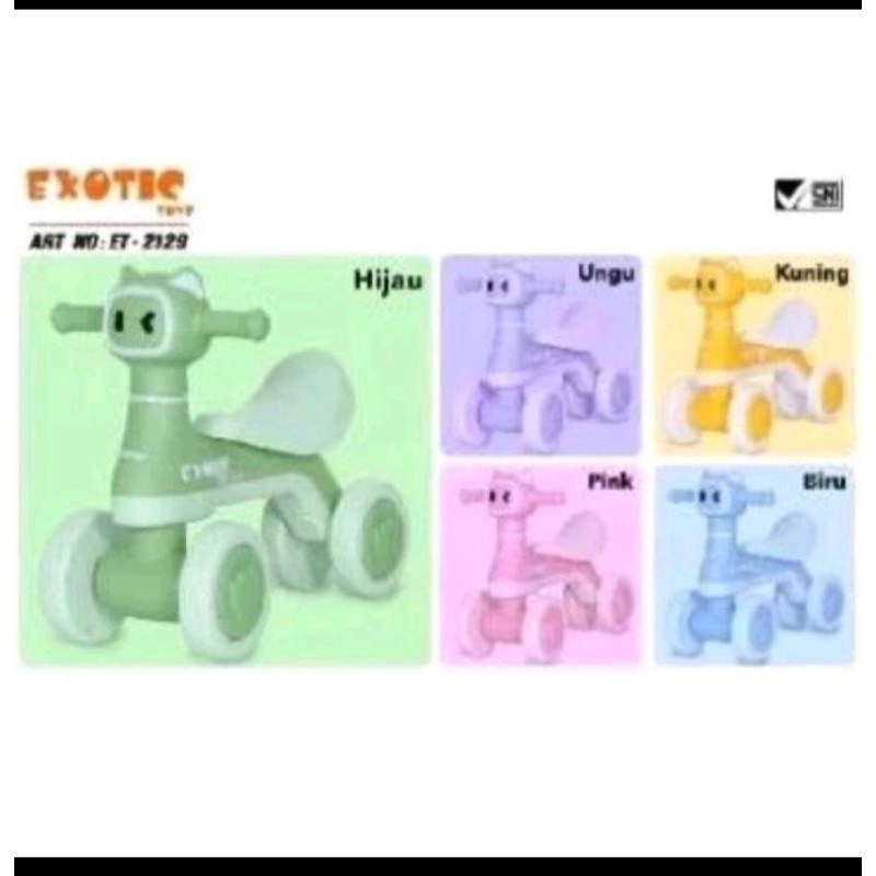 SUMERKAN SEPEDA ANAK BALANCE BIKE PUSH BIKE EXOTIC ET 2129