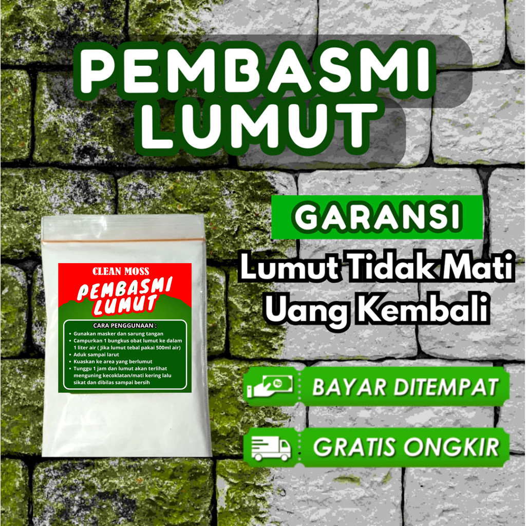 Obat Lumut - Pembersih Penghilang Pembasmi Lumut Semen Paving Lantai