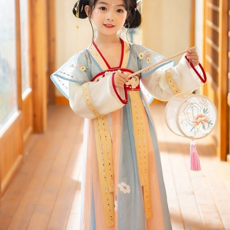 [Kota Dongeng]Gaun Putri Lengan Panjang Terbaru, Gaun Hanfu Anak-anak Peluncuran produk baru