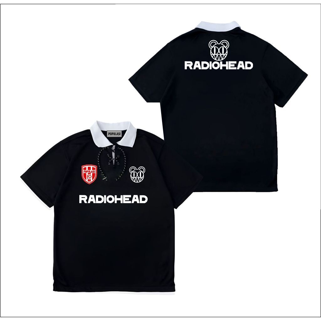 Populasi Jersey RadioHead Bear Jersey Bola Jersey Vintage Baju Olahraga Kaos Bola Jersey Band