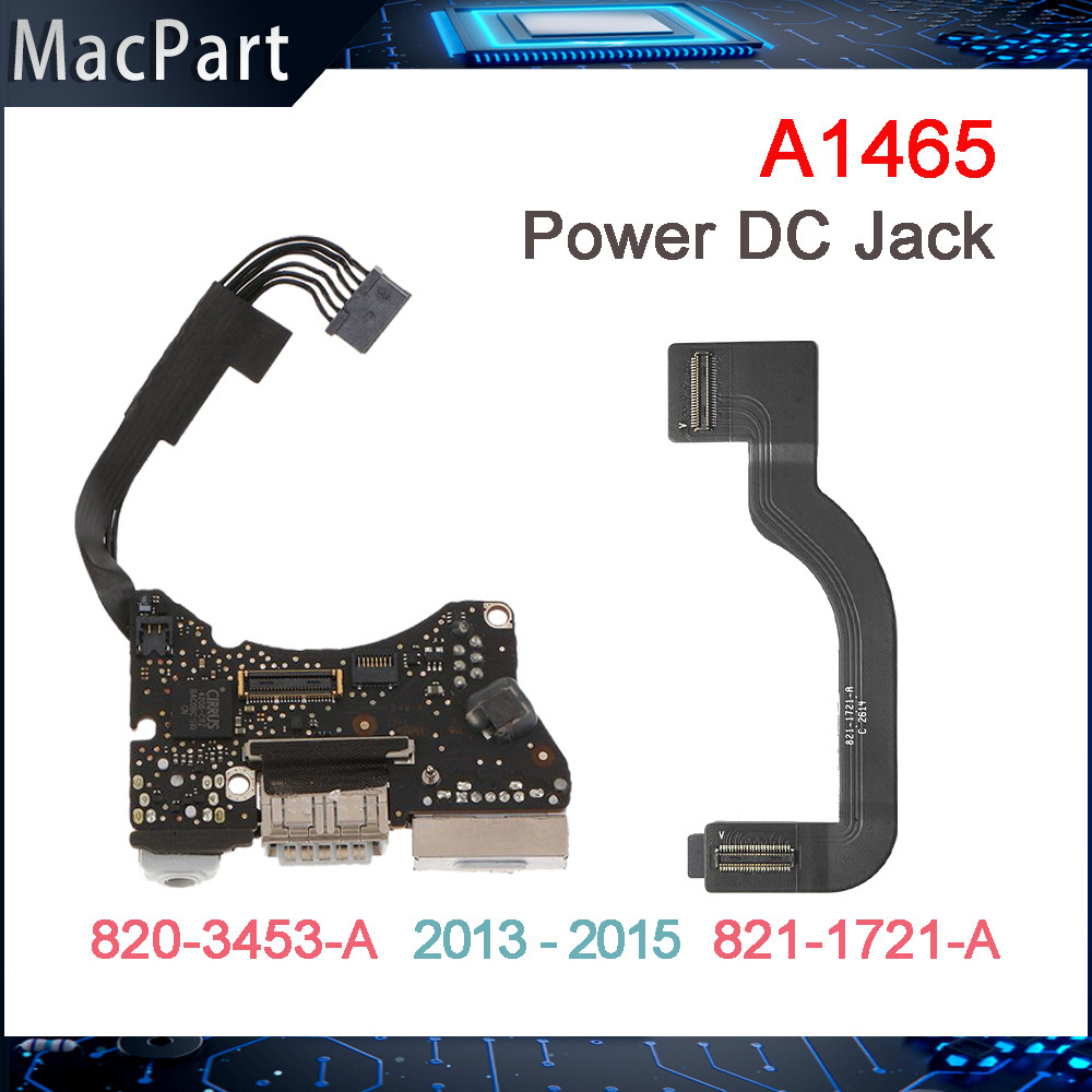 Original I/O USB Auo Board Power DC-IN Jack 820-3453-A Cable 821-1721-A For Macbook Air 11" A1465 20