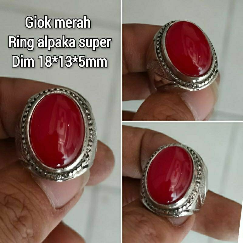 CINCIN BATU AKIK GIOK MERAH