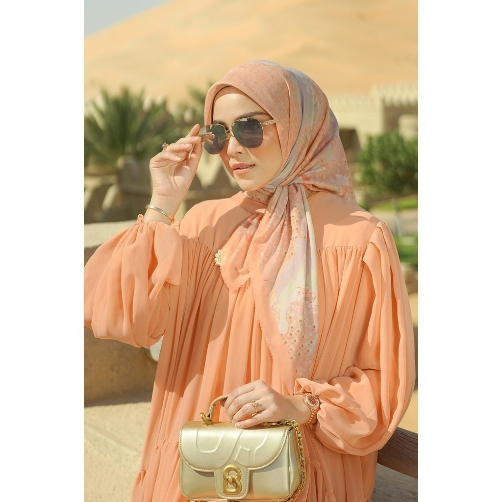 Buttonscarves Arabian Night Voile Square XL - Spice