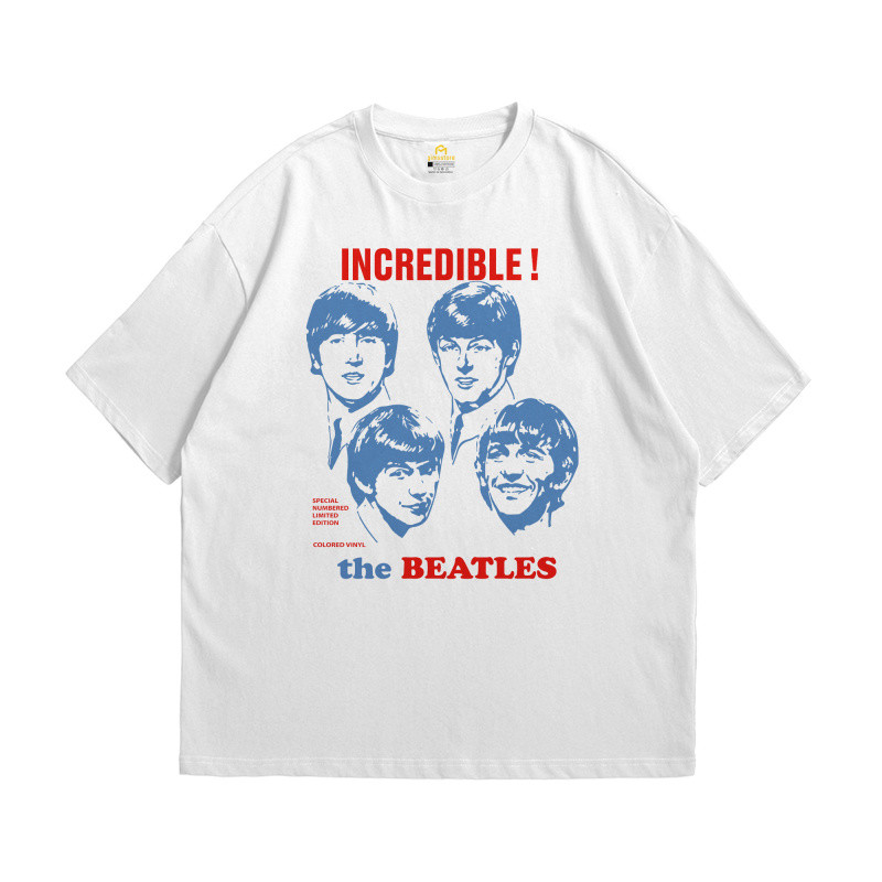 Kaos Premium Distro Band The Beatles - Edisi "American Tour", Printing DTF Berkualitas di Material P