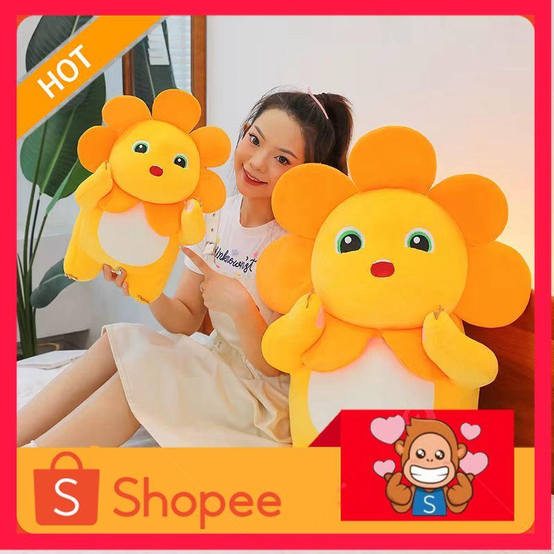 Boneka Nailong Boneka Dino Kuning Boneka Naga Susu Matahari Sunflower Mainan Mewah Boneka JUMBO