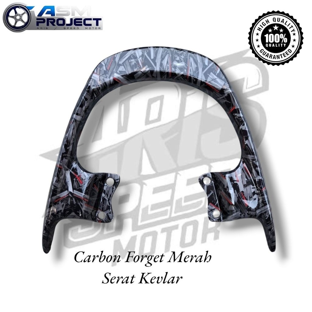 Behel Begel Planger Pegangan Jok Belakang Yamaha Mio Amore Thailand Carbon Forget Merah Serat Kevlar