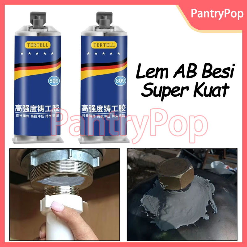 Lem Besi Tahan Panas 100ml / Ab Epoxy Penambal Besi Lem Tangki Bensin Bocor / Anti Bocor Metal Casti