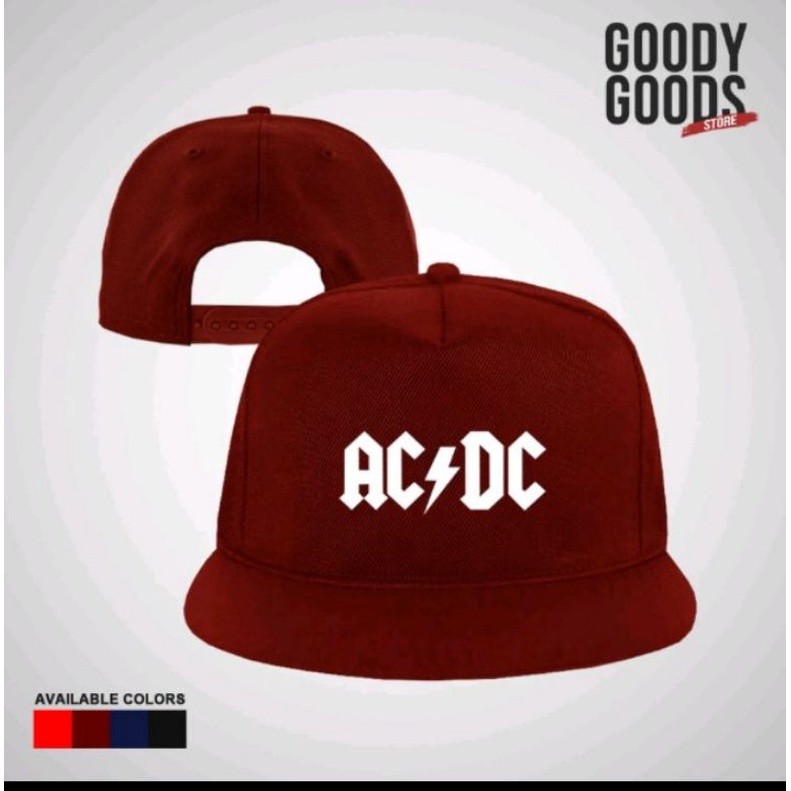 Topi Snapback Custom Premium LOGO BAND-AC-DC