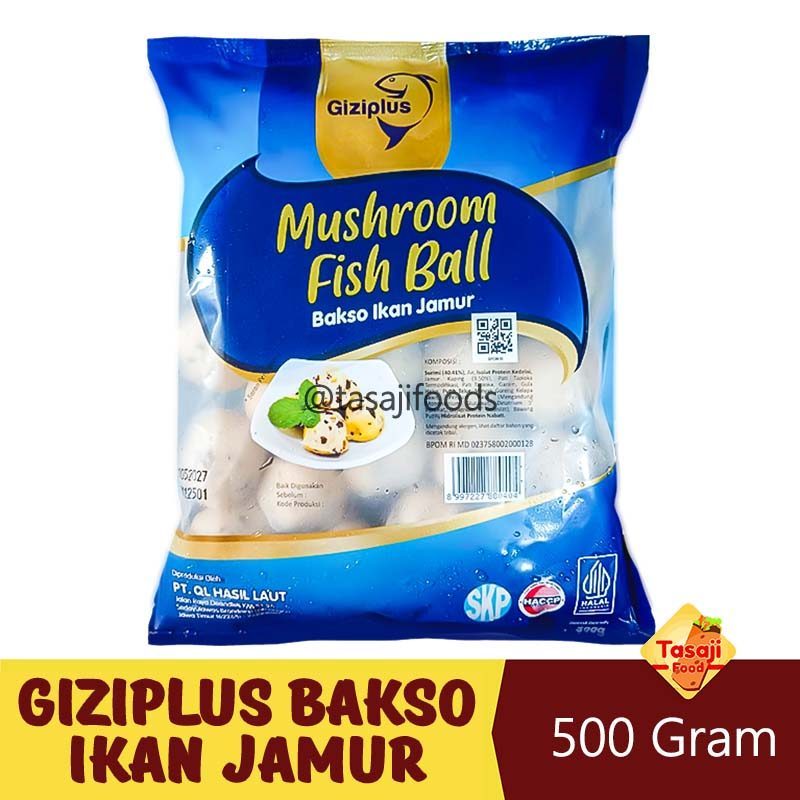 Giziplus Bakso Ikan Jamur 500 Gram Olahan Ikan - Kulakan