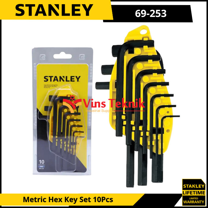 STANLEY 69-253 KUNCI L SET MM STANLEY 10PCS MATRIC HEX KEY SET