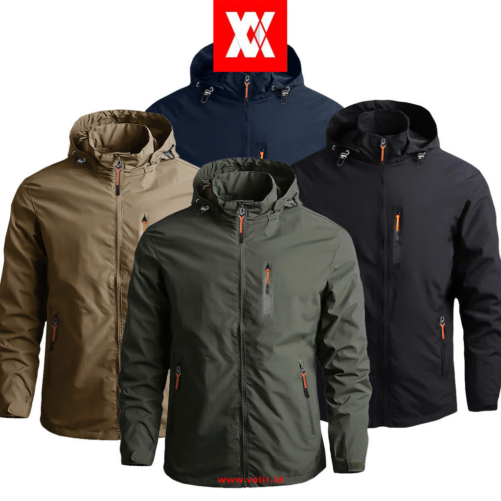 DELISTORE Valir FGT Jaket Bomber Pria Keren Kekinian Terbaru Jacket Pria Outdoor Jaket Anti Air Wate