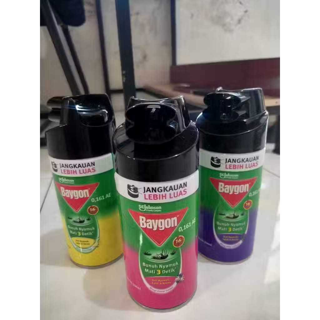 PAKET HEMAT (3PCS) Baygon 200 ml / Baygon semprot 200 ml  / Obat nyamuk baygon