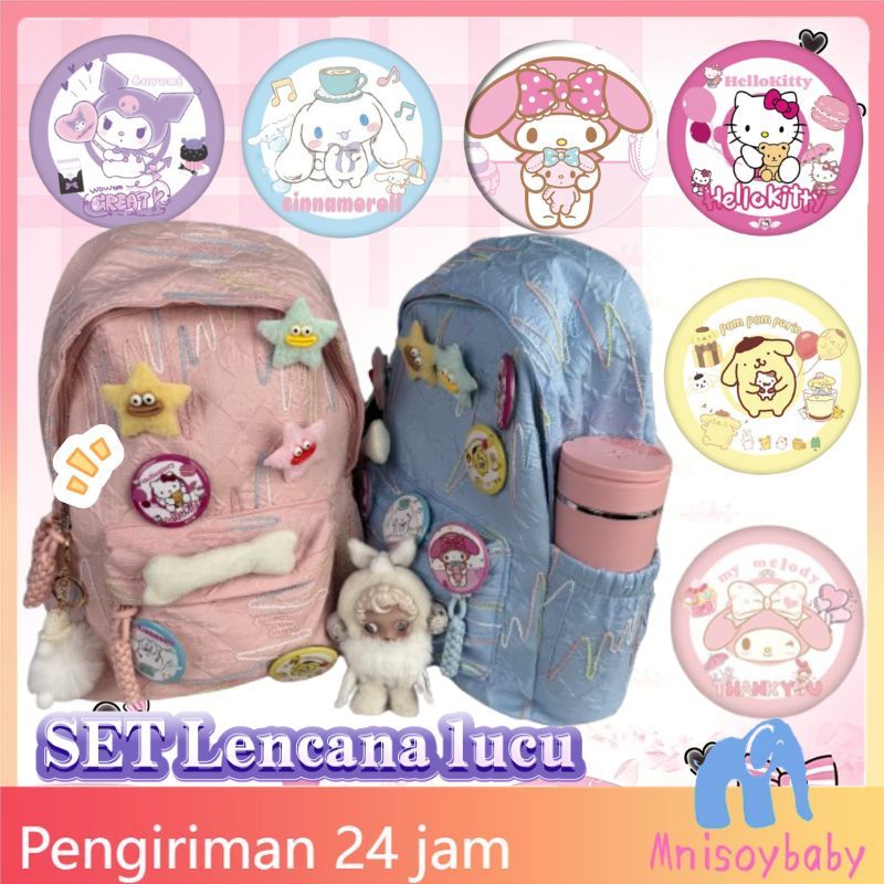 [Penjual Lokal] 5PCS/10PCS/15PCS Lencana Kreatif/5*5cm Pelajar/Lencana Ransel Anak/Bros Pakaian/anim