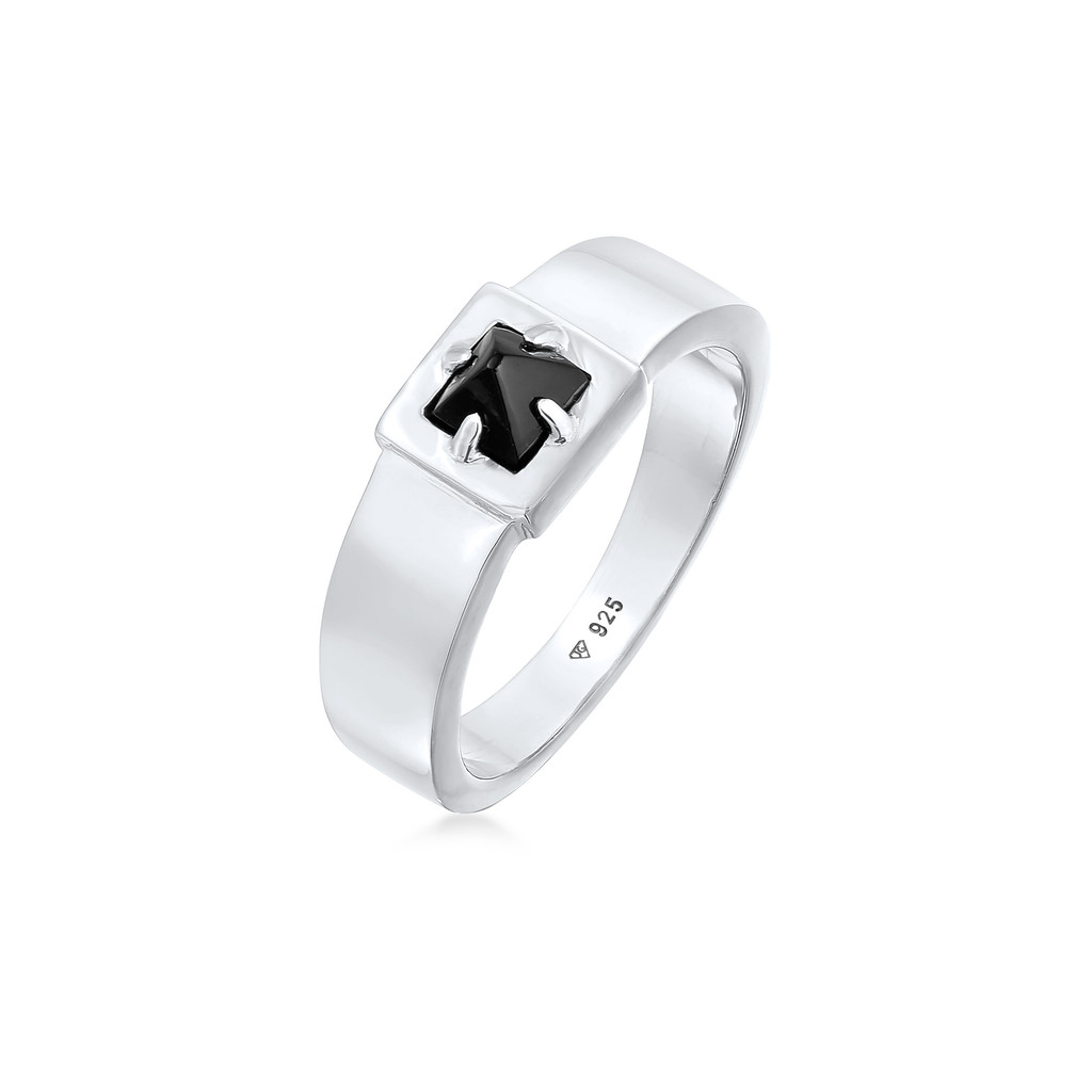 Kuzzoi Cincin Pria Perak 925 Signet Onyx Original Premium Timeless Classic
